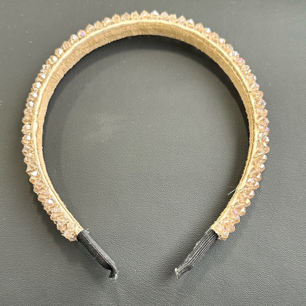 Blush Crystal Embellished Headband - Women Accessories